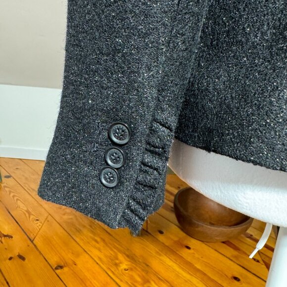 Talbots Black Jacket Blazer – 2Petite, Elegant Design Silver Metallic Thread - Picture 12 of 13